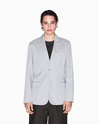 Single-breasted cotton twill jacket