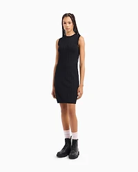 Sheath dress with allover logo