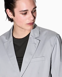 Single-breasted cotton twill jacket