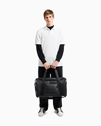Duffel bag in resistant coated material with two handles