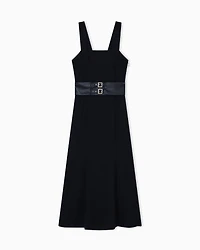Longuette dress with belt