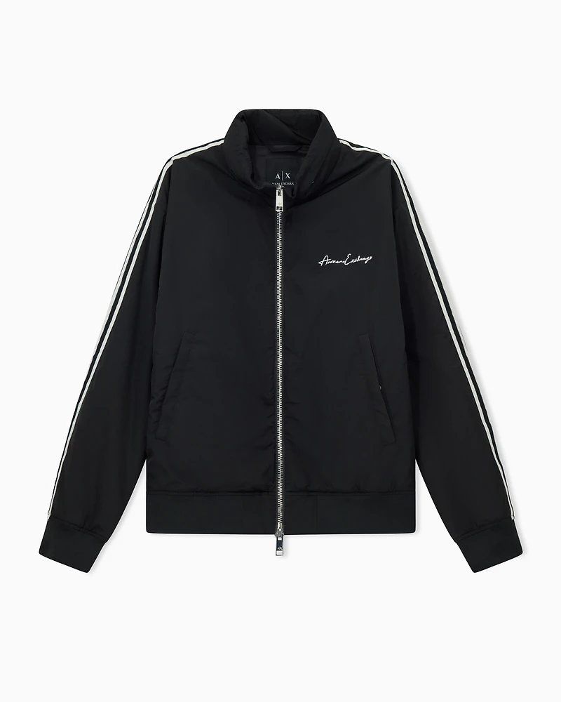 Full zip jacket with contrasting bands