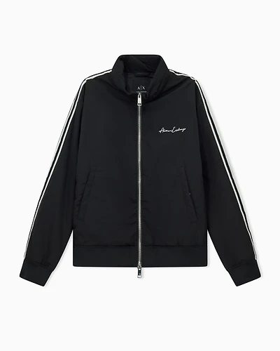 Full zip jacket with contrasting bands