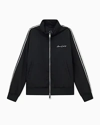 Full zip jacket with contrasting bands