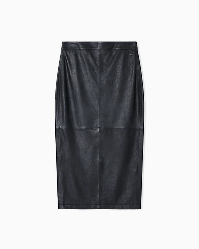 Leather longuette skirt