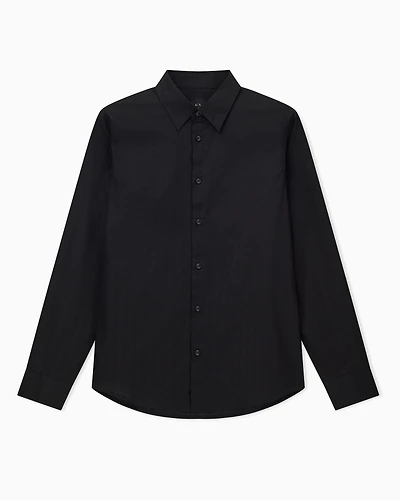 Regular fit cotton jacquard shirt