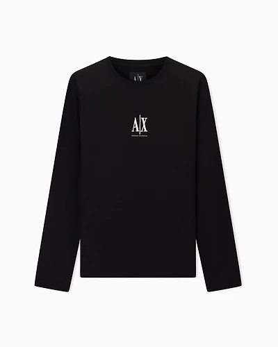 Long-sleeved T-shirt with embroidered logo