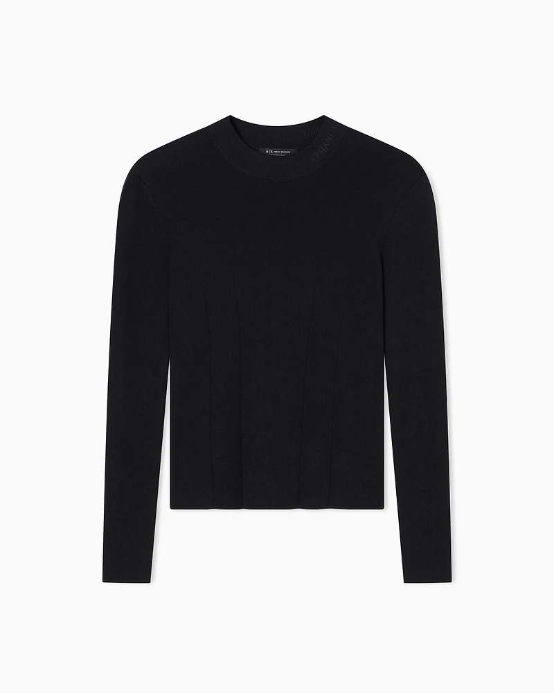 Wide rib sweater