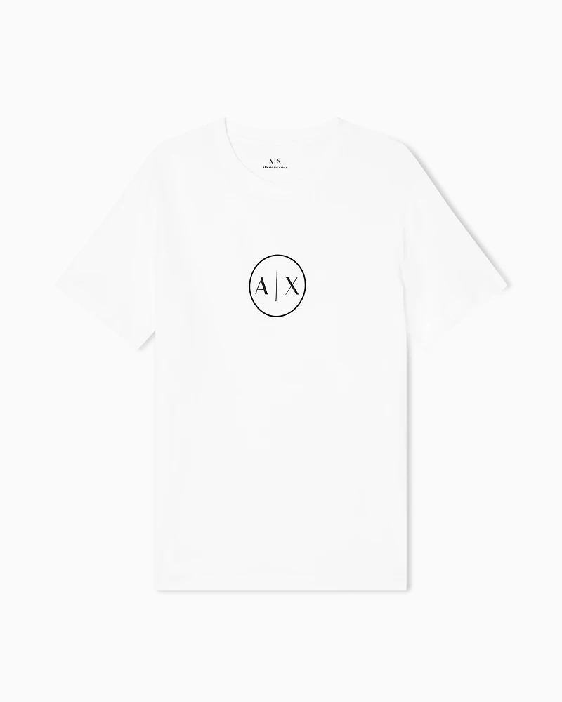 Regular fit T-shirt with round logo