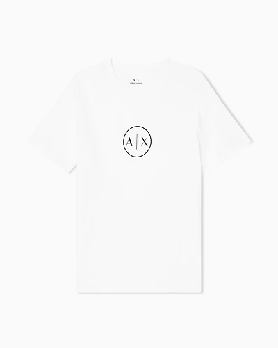 Regular fit T-shirt with round logo