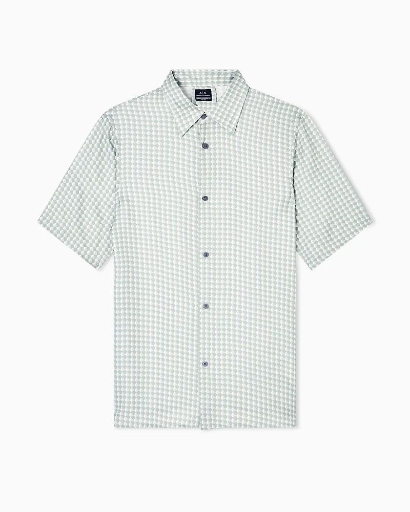Patterned short-sleeved shirt