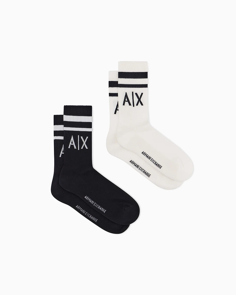 Pack of 2 pairs socks with logo