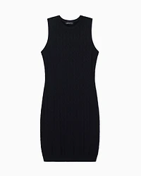 Sheath dress with allover logo