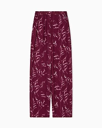 Pleated trousers chiffon foliage
