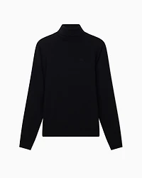 Virgin wool turtleneck sweater