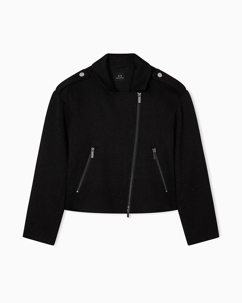 Fabric biker jacket