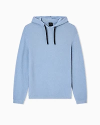 Rice stitch hooded sweater
