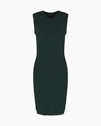 Armani Exchange - Sheath dress with allover logo, Woman, Green, Size: