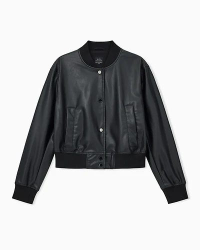 BLACK ZIP UP BOMBER JACKET