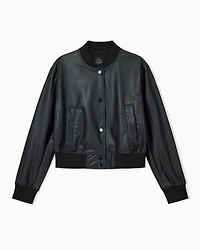 BLACK ZIP UP BOMBER JACKET