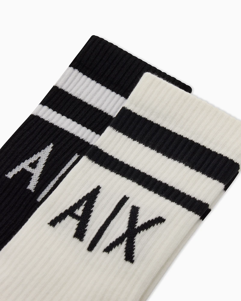 Pack of 2 pairs socks with logo