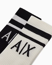 Pack of 2 pairs socks with logo