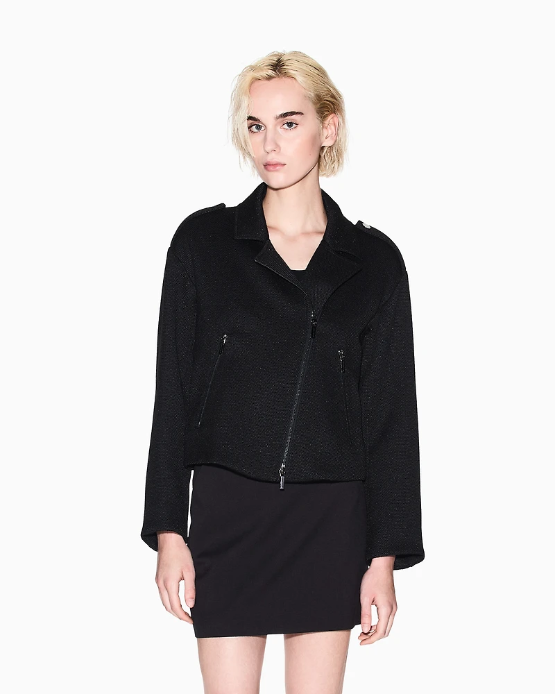 Fabric biker jacket