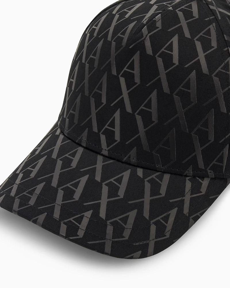 Visor cap with allover logo