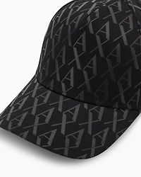 Visor cap with allover logo