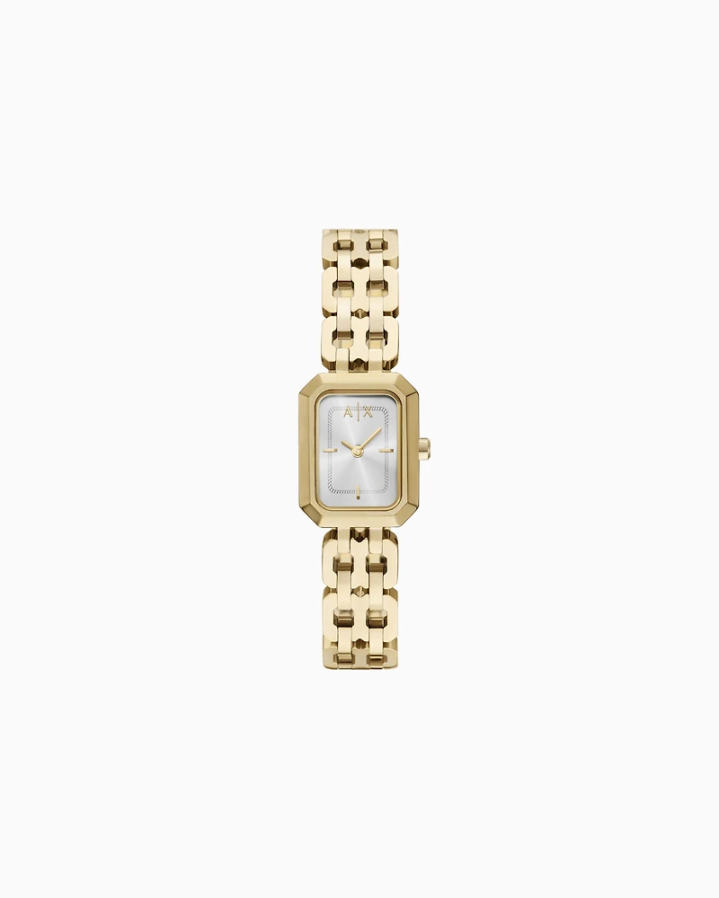 Two-Hand Gold-Tone Stainless Steel Watch