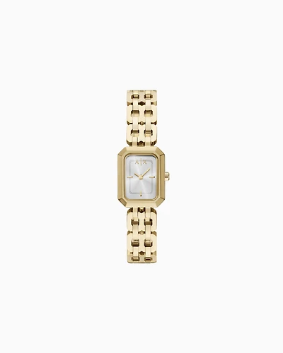  Two-Hand Gold-Tone Stainless Steel Watch