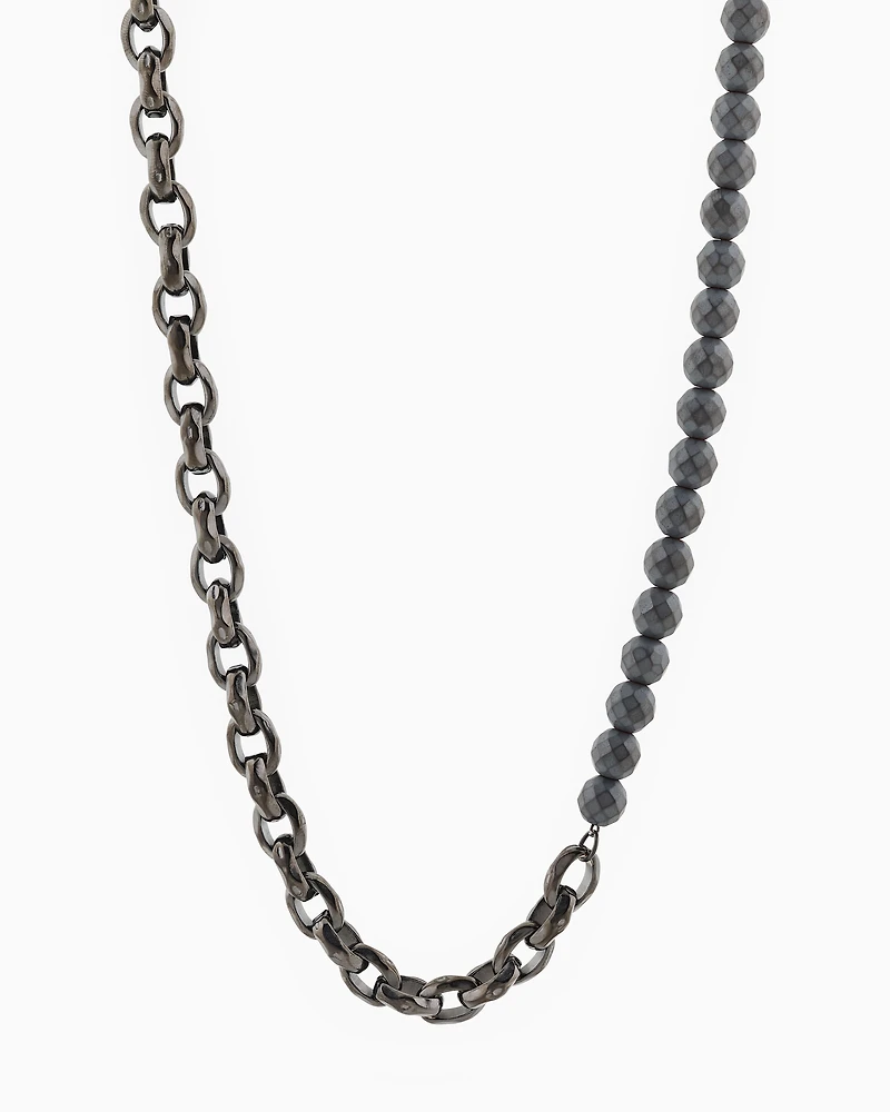 Gunmetal Hematite Chain Necklace