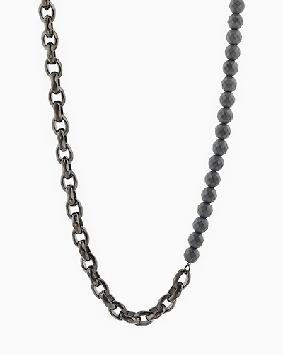  Gunmetal Hematite Chain Necklace