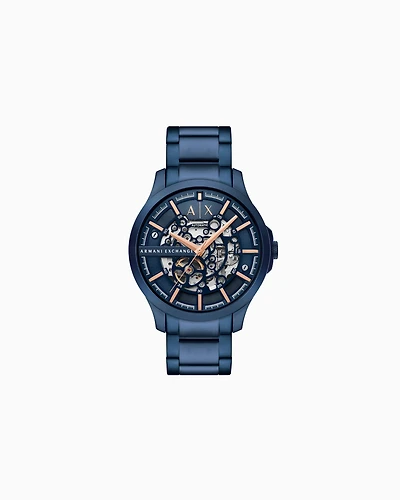  Multifunction Blue Stainless Steel Watch