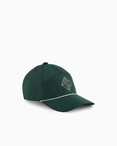 Satin fabric visor hat with logo