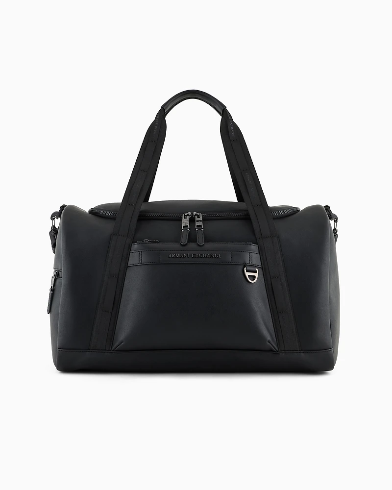 Duffel bag in resistant coated material with two handles