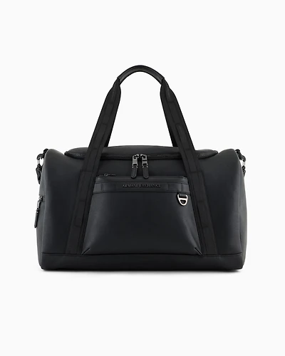 Duffel bag in resistant coated material with two handles