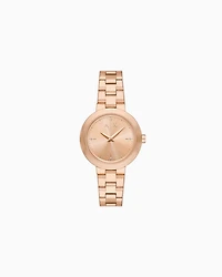 Two-Hand Rose Gold-Tone Stainless Steel Watch