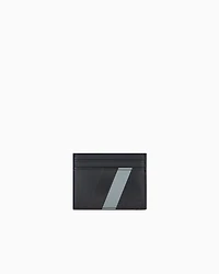 Card holder with monogram and stripes