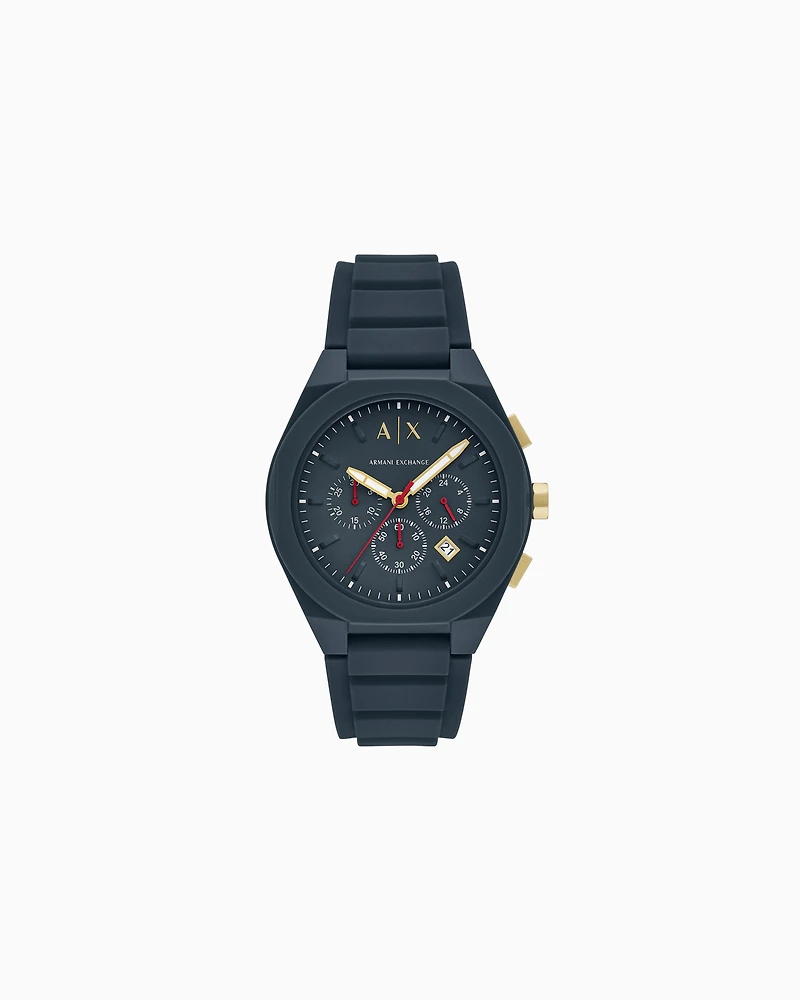 Chronograph Blue Silicone Watch