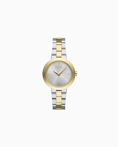 Two-Hand Two-Tone Stainless Steel Watch