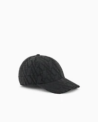 Cap with allover logo visor