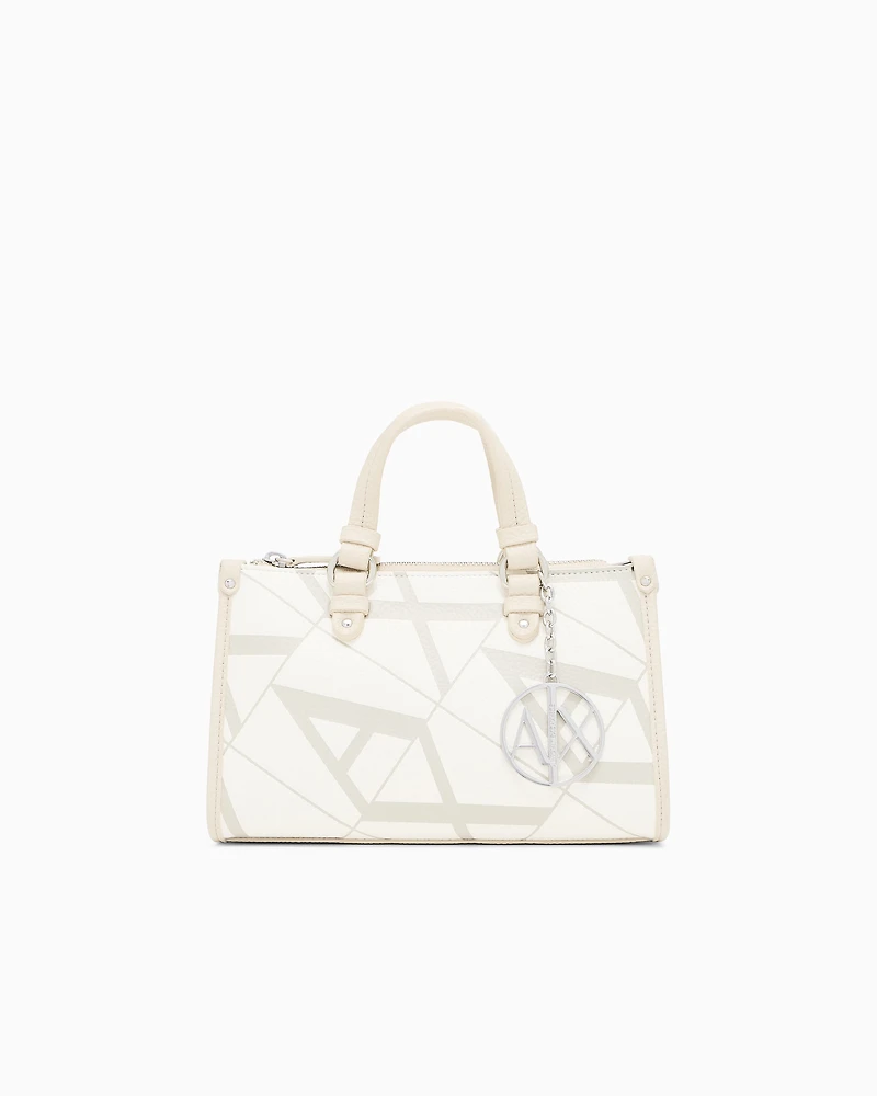 Handbag with maxi allover logo