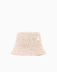 Striped Straw Bucket Hat