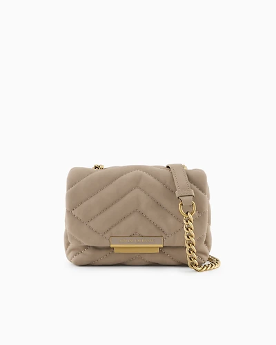 Quilted shoulder bag with chain