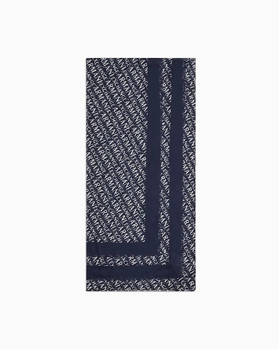  Allover logo patterned scarf