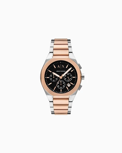  Three-Hand Two-Tone Stainless Steel Watch