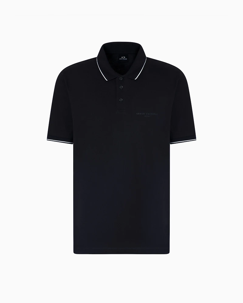 Regular fit mercerised cotton polo