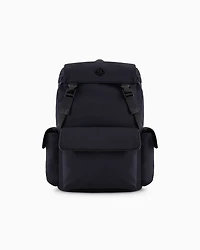 Rectangular backpack with external pockets