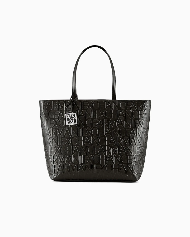 Shopper bag with allover logo